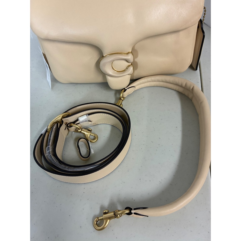 Coach Pillow Tabby Shoulder Bag 26 Ivory Nappa Leather C0772 Brass Hardware NWT - Picture 2 of 9